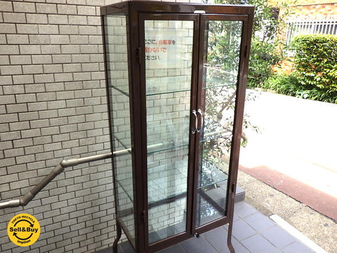 ダルトン DULTON ドクターキャビネット ブラウン L サイズ 鍵付 ～こんな コレクションケースを待ってた方！非常に多いようです！【買取と販売とレンタルのお店】