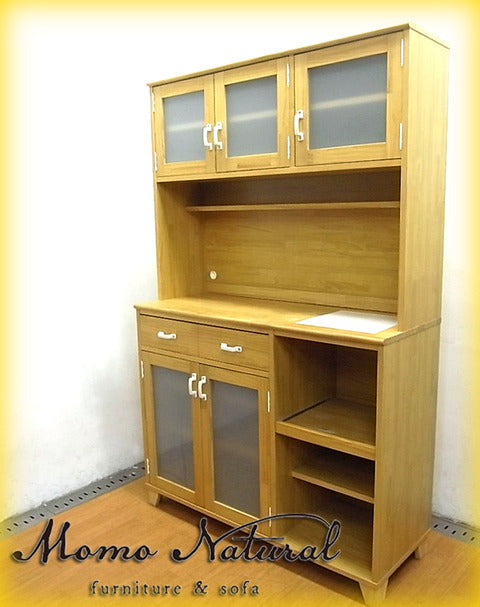 使う程に味わいを増す収納力抜群の機能的なキッチンパートナー！ Momo Natural （ モモナチュラル ） " LAND " シリーズの洒落たカップボード 【出張買取＆販売＆レンタル】