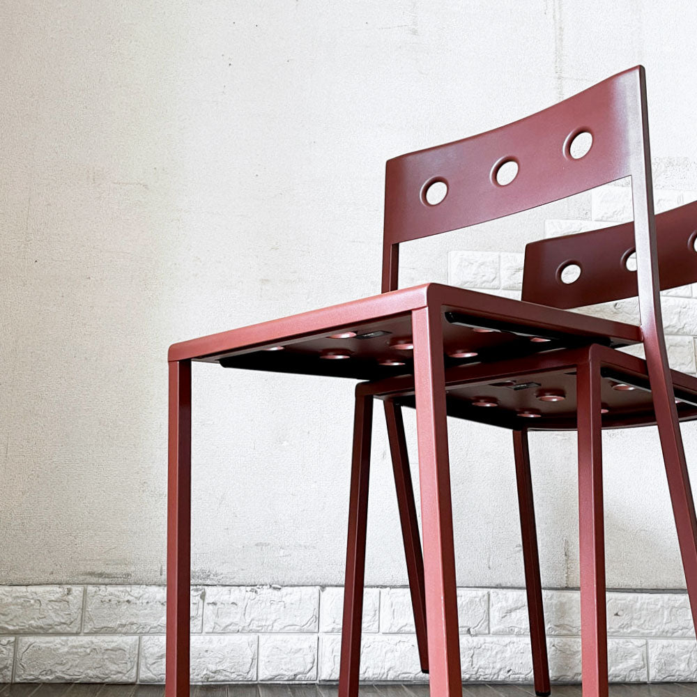 ヘイ HAY バルコニーチェア BALCONY CHAIR ダイニングチェア スタッキング スチール アイアンレッド ロナン & エルワン・ブルレック 北欧 デンマーク 定価44,000- ～ 優雅なバルコニーライフ ～