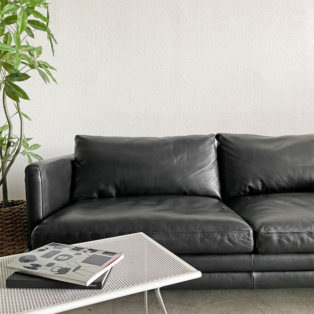 アクタス ACTUS ファイブバイファイブ five by five S1378 2.5シーターソファ W195cm 本革 ブラックレザー 廃番 ～ 究極の贅沢を味わう。 ～