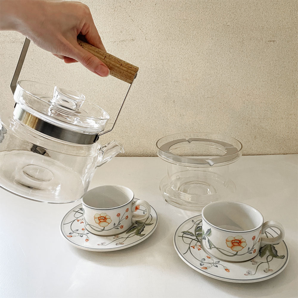 ボダノバ Boda Nova シグネ・ペーション・メリン Signe Persson-Melin ガラスティーポット＆ウォーマー Lサイズ コルクハンドル スウェーデン ～ 豊かな時間のために ～