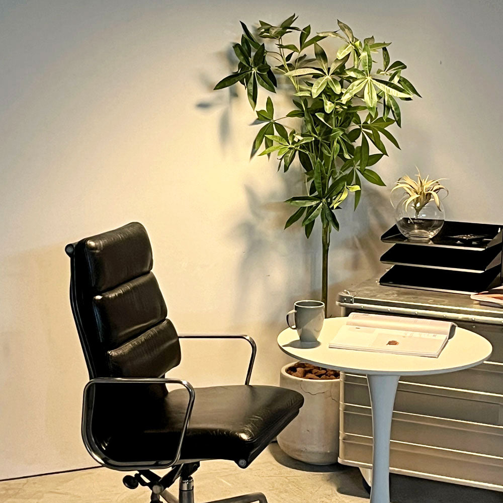 ハーマンミラー Herman Miller ソフトパッドグループ エグゼクティブチェア ハイバック ブラックレザー イームズ 5スターベース ミッドセンチュリー～座り心地タイプ～
