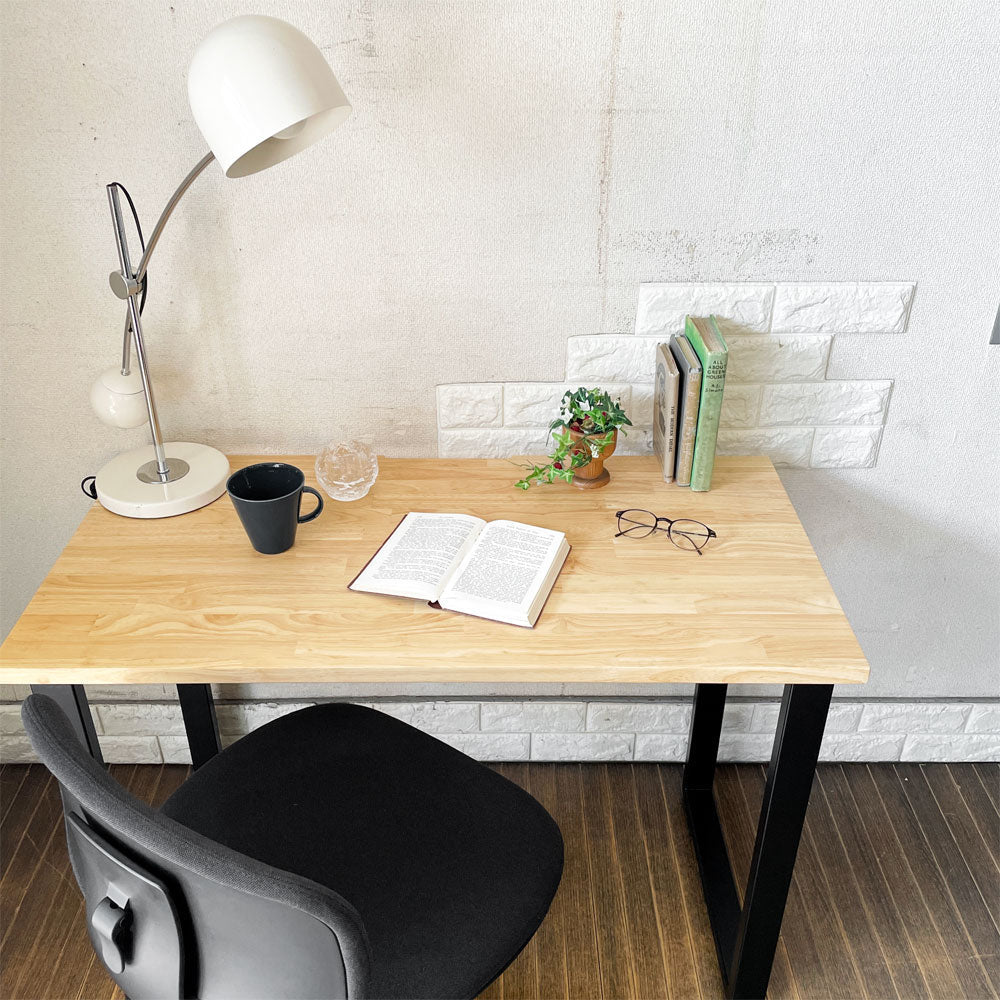 かなでもの KANADEMONO ザ・テーブル THE TABLE デスク W100×D50cm 配線孔付き ラバーウッド スクエア脚 ～" THE "と呼ぶにふさわしい。～