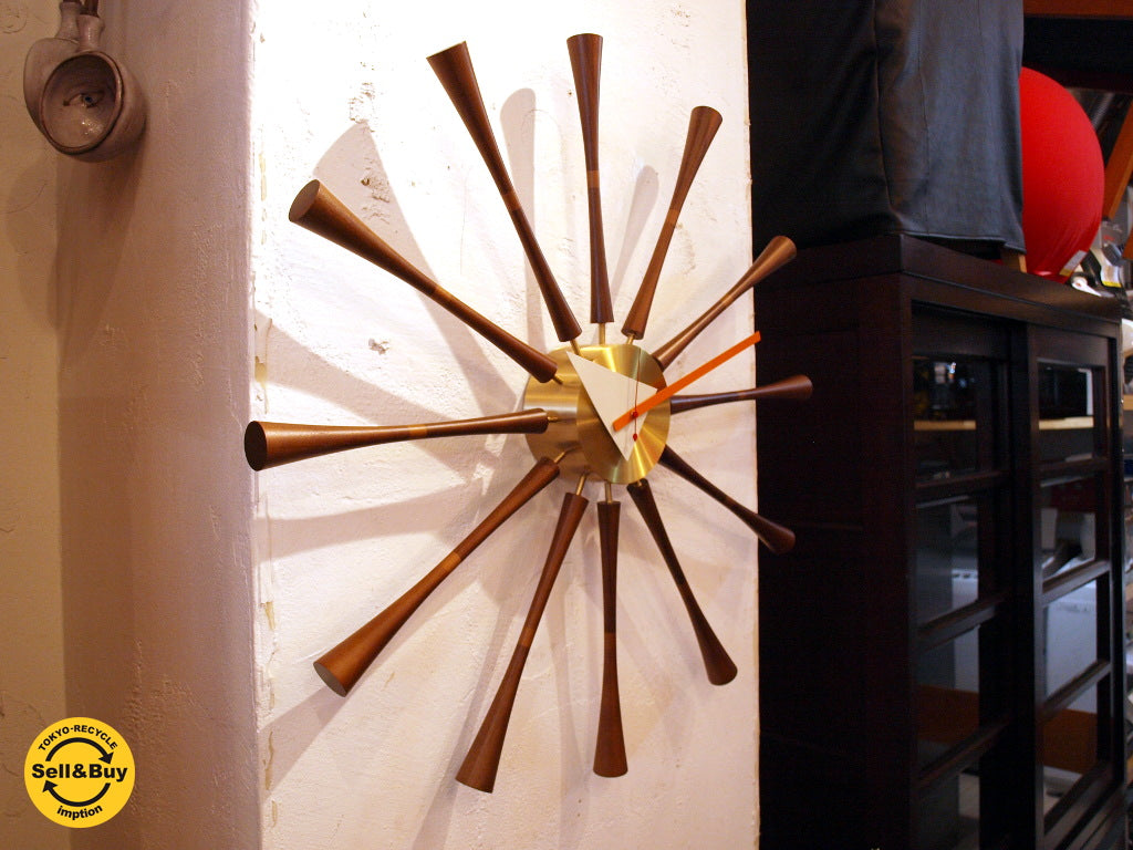 ヴィトラ Vitra ジョージ ネルソン スピンドルクロック Spindle Clock 正規品  ～ ネルソンクロックの中でも落ち着きのあるモダンなデザイン ～【 買取と販売とレンタルのお店 】