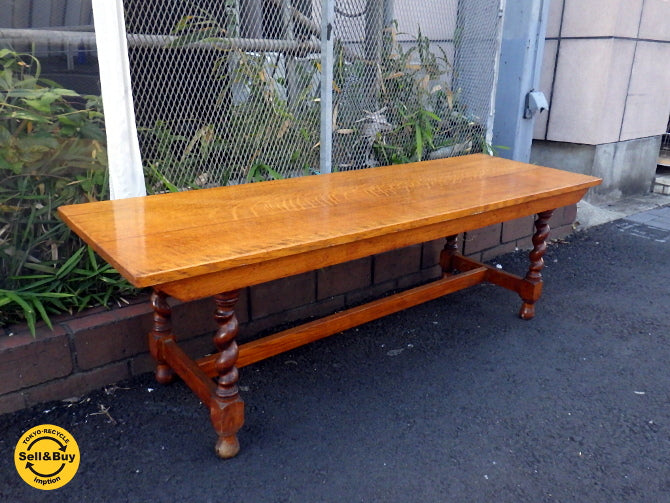 イギリス アンティーク ツイストレッグ オケージョナル テーブル オーク無垢材 UK 英国 ～ シチュエーションに合わせて【 買取と販売とレンタルのお店 】