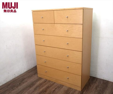 無印良品 MUJI 希少 メープル材 6段 チェスト ナチュラル ～ 美しい木目は収納力も兼ね備えて 【買取と販売とレンタルのお店】