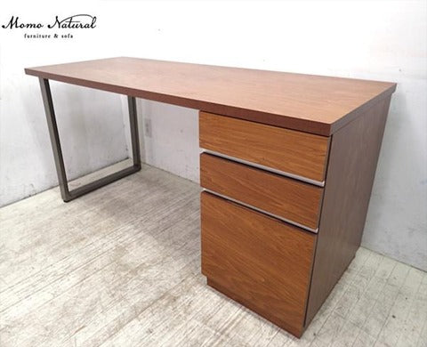 MOMO natural モモナチュラル　ユニットデスク 木製天板x鉄脚　キャビネット付き ～ 木材とアイアンの絶妙な組み合わせ【買取と販売とレンタルのお店】