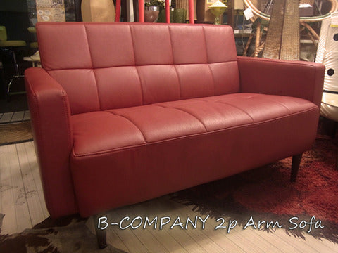 生地にステッチを入れてキルト風に♪B-COMPANY（ビーカンパニー） キルトシリーズ2pアームソファ【買取＆販売＆レンタル】