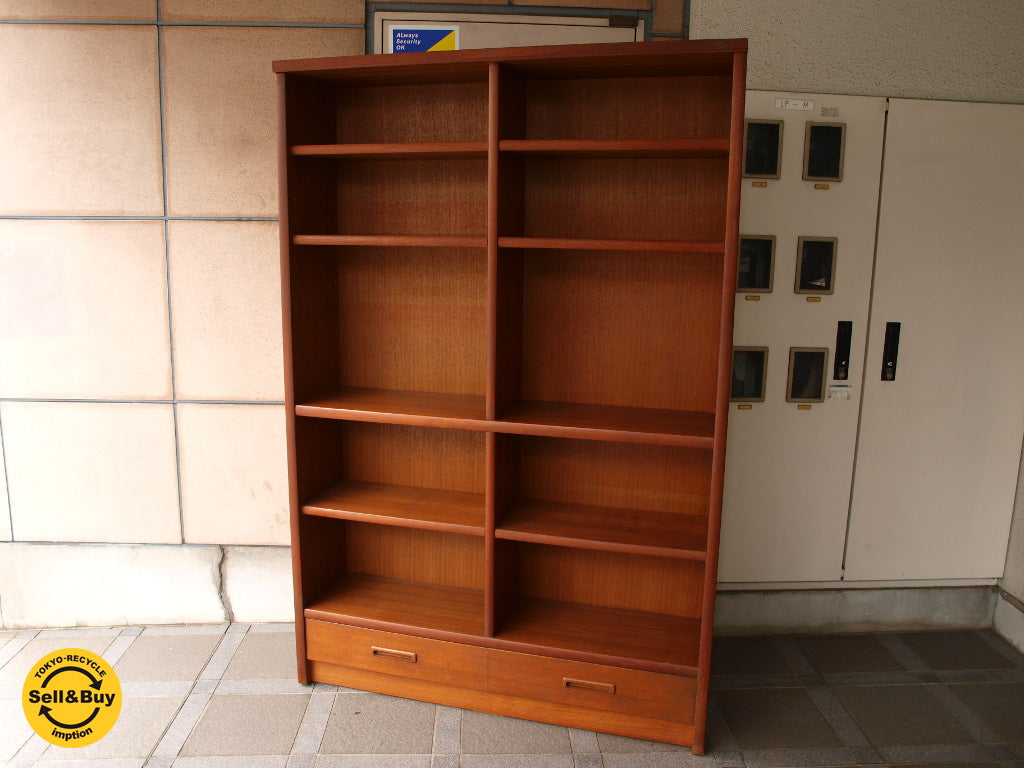 ジャパンビンテージ チーク材 TeakWood ブックシェルフ Book Shelf 本棚 書棚 ★ 中古品 買い取りしました。下北沢店 出張買取もお任せ下さい。