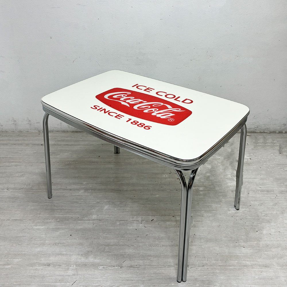 【祖師ヶ谷大蔵店】コカ・コーラ Coca Cola ダイナーテーブル Uシリーズ Coke Diner Table U Series PJ-1150D W115cm ガラストップ 50sビンテージスタイル 買取させていただきました。