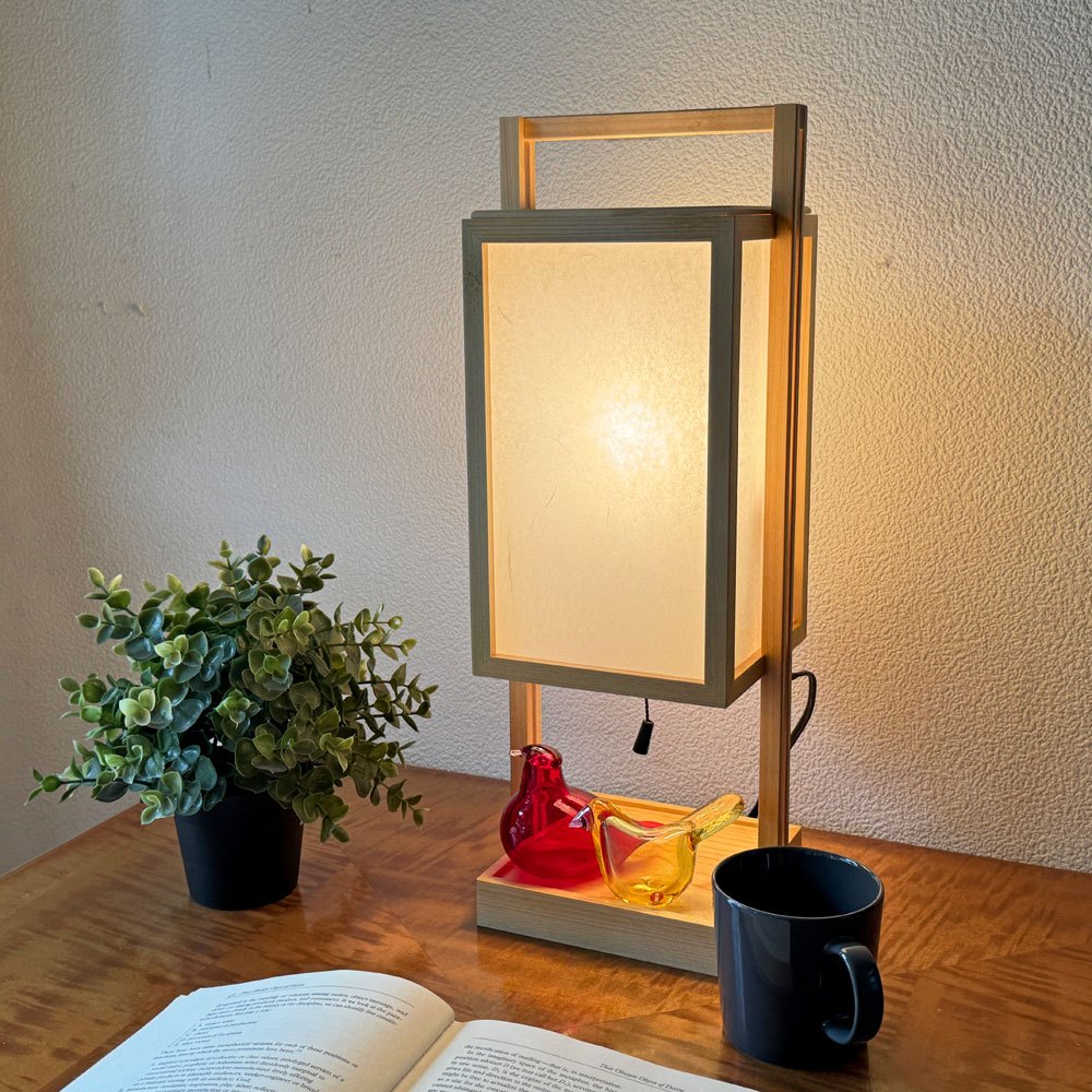【用賀店】らんぱだ Lampada スタンドライト テーブルランプ 行灯 A520 仁 jin 国産檜材 雲竜紙 ジャパンディスタイル 保管品 箱付き 定価￥29,150- 買取させていただきました。