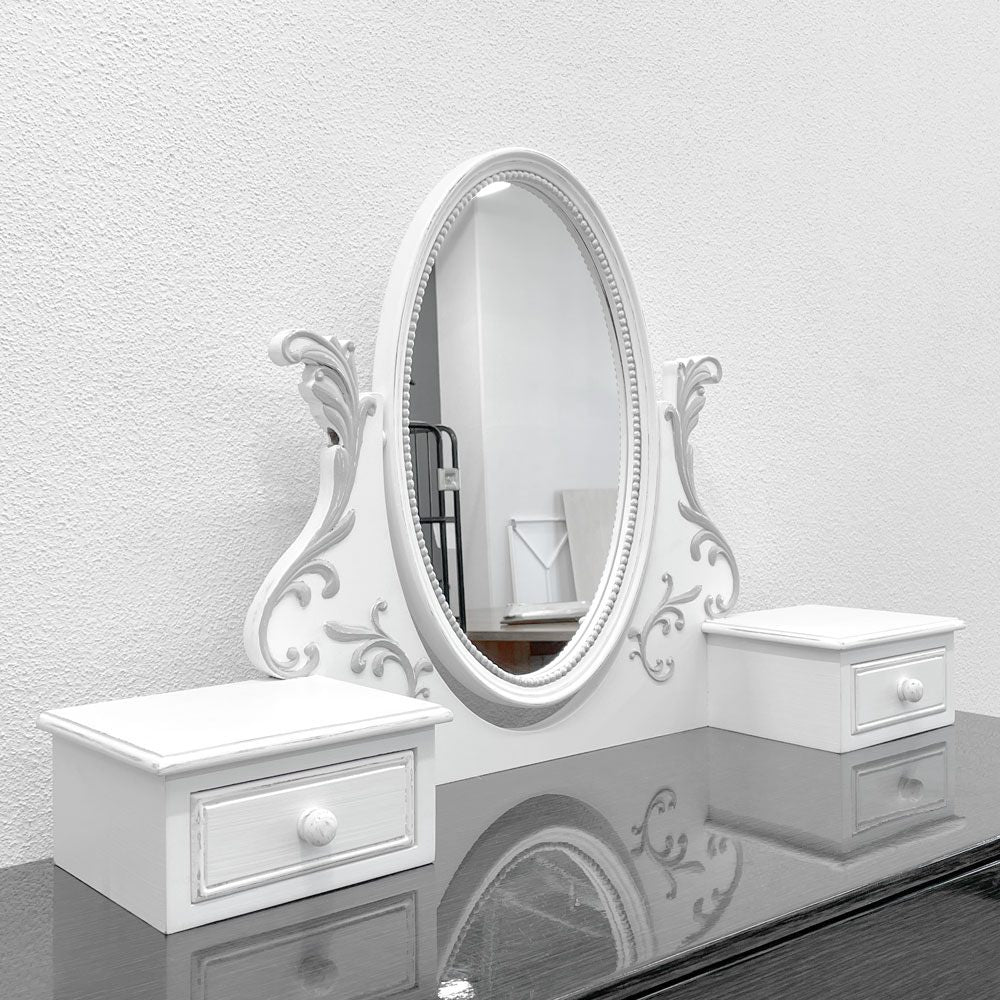 【登戸BASE店】カントリーコーナー Country Corner 上置きミラー 2ドロワー パール装飾 買取させていただきました。