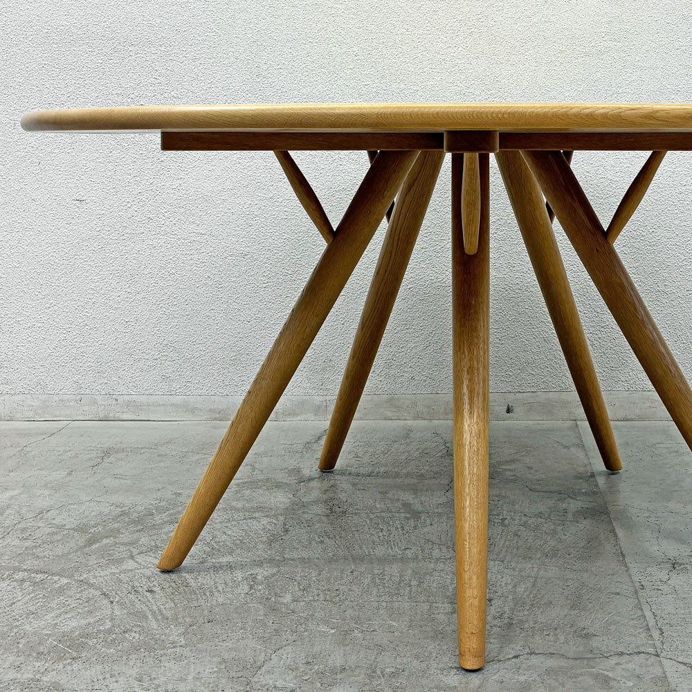 まどい MaDoy ラウンドテーブル ダイニングテーブル Φ140cm ナラ材 5本脚 匠工芸 旭川家具 ～ 人と人の距離を、やさしく近づけてくれる輪
