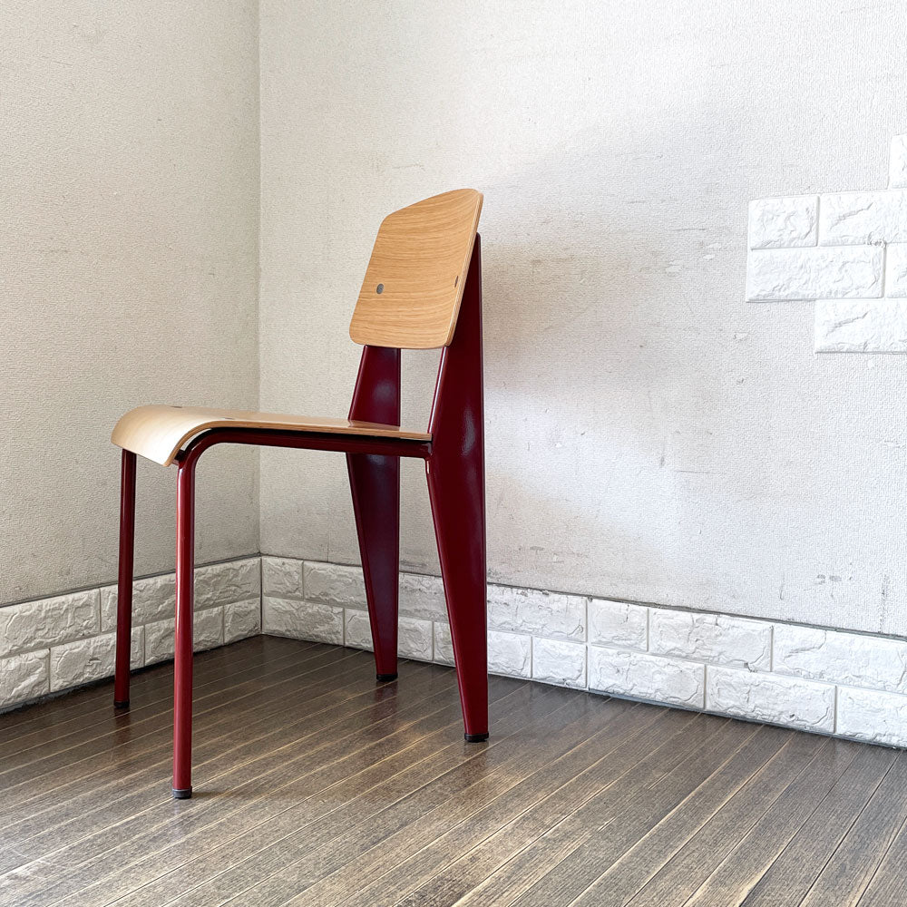 ヴィトラ vitra スタンダードチェア Standard Chair ナチュラルオーク × ジャパニーズレッド ジャン・プルーヴェ Jean Prouve フランス 定価￥116,600- 名作椅子 ～ 追い求めた先のスタンダード ～