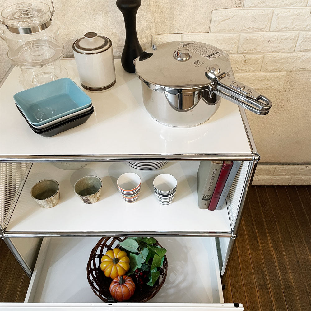 ユーエスエムハラー USMハラー USM Haller モジュラーファニチャー キャビネット シェルフ 1列2段 W77×D52cm ～スイス生まれの秀逸なモジュールファニチャー～