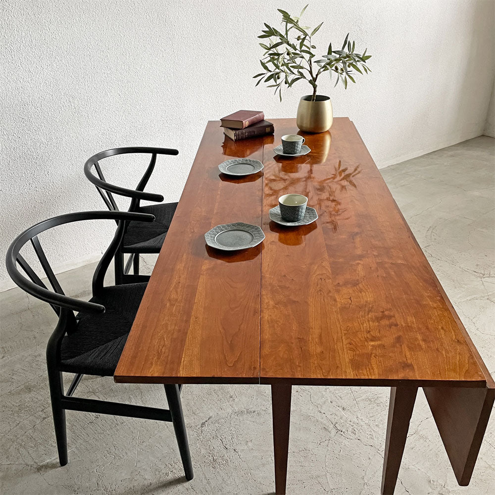ハーデンファニチャー Harden Furniture チェリー無垢材 バタフライテーブル ダイニングテーブル D46.5/72.5/98.5cm 伸長式 USビンテージ ～ 伸長式テーブルのすゝめ ～