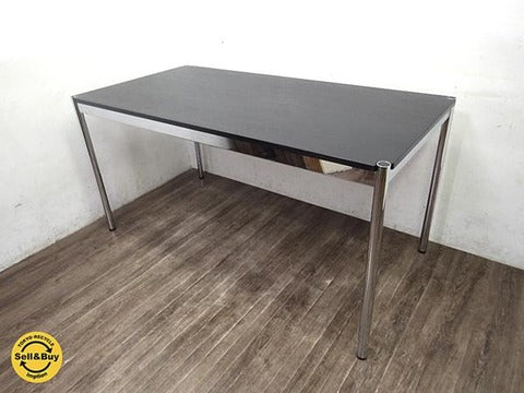 スイス USM Haller / ハラーシステム 『 テーブル （ デスク ） 』 天然木天板ブラック W1500 ～ スイス生まれの秀逸なモジュラーシステム ～ 入荷！