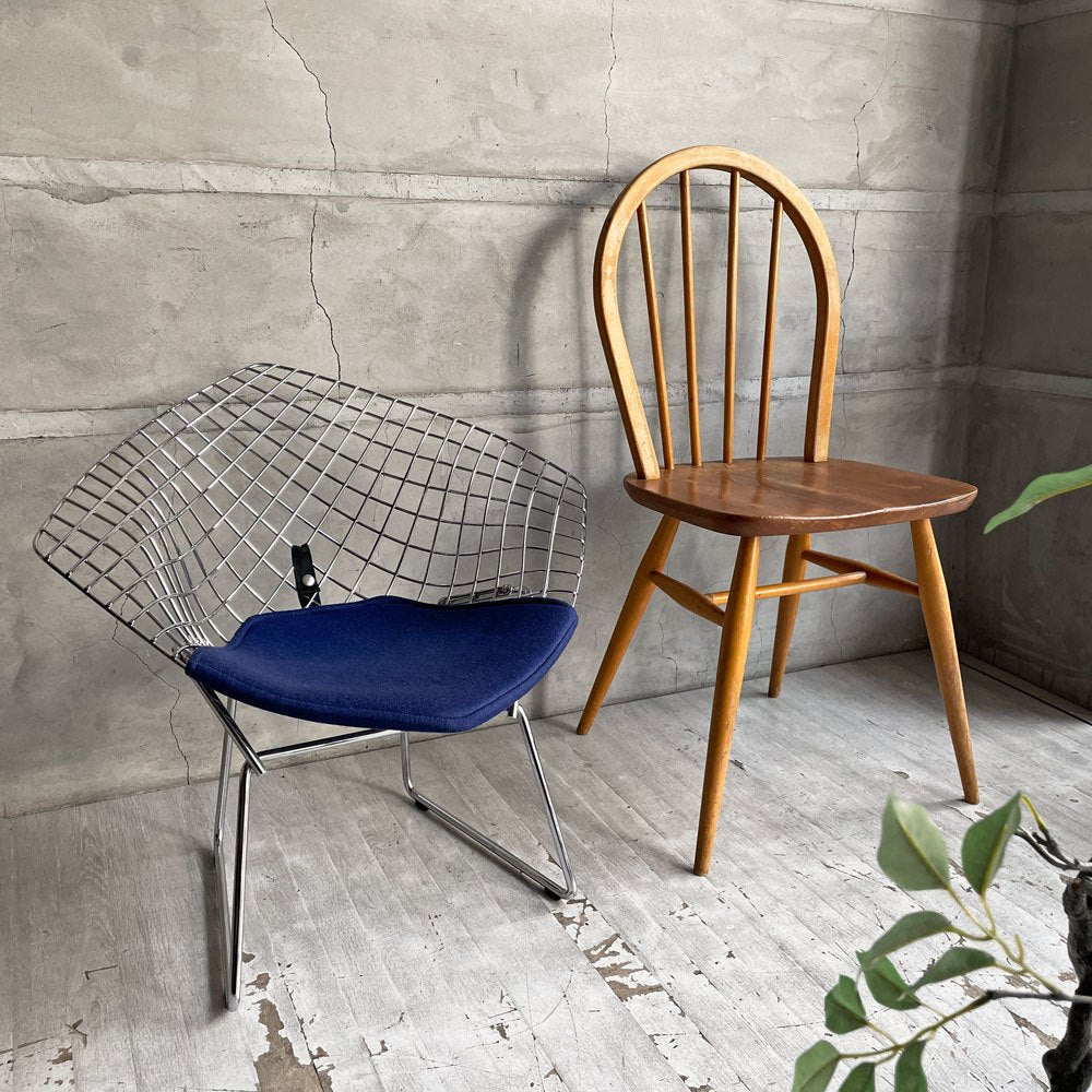 【学芸大学店】ノル Knoll チャイルズ ダイヤモンドチェア Child's Diamond Chair キッズチェア クロームフレーム シートパッド付 ハリー・ベルトイア Harry Bertoia 希少 買取させていただきました。