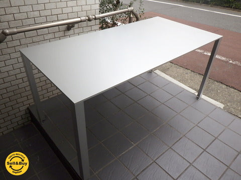 希少 廃盤 MUJI 無印良品  アルミ フレーム テーブル デスク w150 ハニカム ～ インテリアに軽快感を与えるダイニングテーブル【買取と販売とレンタルのお店】
