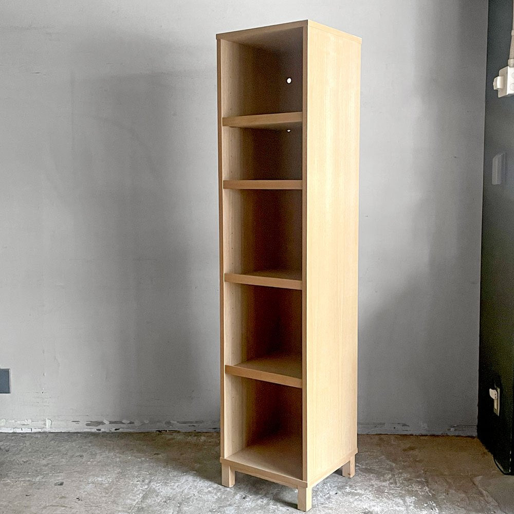 【自由が丘店】無印良品 MUJI 組み合わせて使える木製収納 ミドルタイプ タモ材 スリム D40cm 本棚 ブックシェルフ ナチュラル 定価￥39,200- 買取させていただきました。