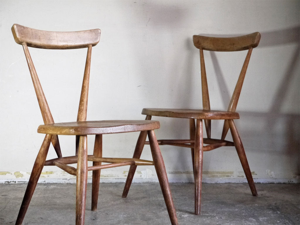 アーコール Ercol シングルバック 440 スタッキング チェア エルム材 英国家具 UKビンテージ 中古品 買い取りしました。