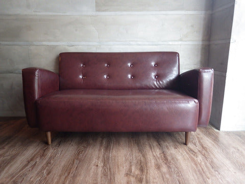 B-COMPANY ビーカンパニー　ニューレザーシリーズ　ソファ ワインレッド ～ 大人カジュアルにシックな空間を 【買取と販売とレンタルのお店】