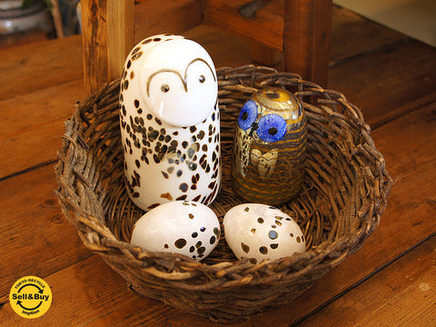 iittala イッタラバード / フクロウ＆エッグ　Snow Owl : Owlet : Suokurppa Egg　オイヴァトイッカ ～ 愛らしく、そして福を呼ぶとされる福来郎をお部屋に