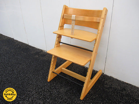 廃盤・旧木製ガードセット！ ノルウェー STOKKE / ストッケ社 ベビーチェアの元祖 『 TRIPP TRAPP / トリップトラップ 』 一番人気色：ナチュラルカラー！！