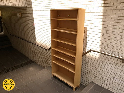無印良品 MUJI タモ材 『組み合わせて使える木製収納』 ミドルタイプ 奥行21㎝ 本棚 キャビネット ～ 楽しく収納&ディスプレイしましょう！！【買取と販売とレンタルのお店】