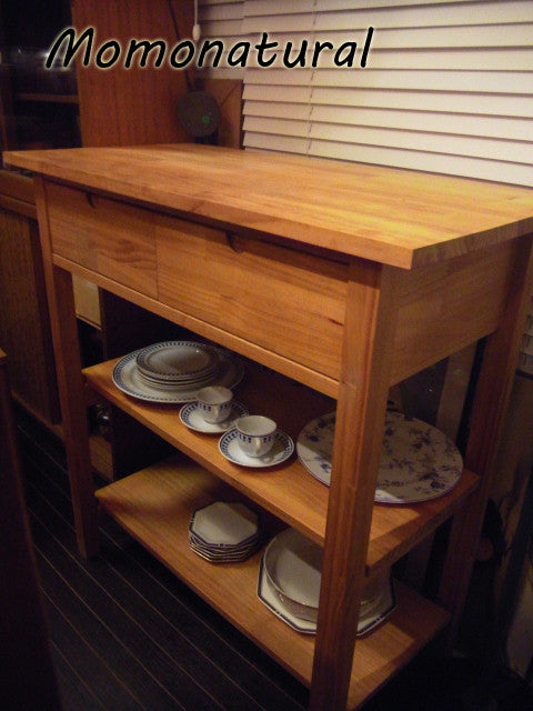 自然の風合いが何より大好き～Momo natural モモナチュラル パイン材 キッチンカウンター 作業台 ワークテーブル【買取＆販売＆レンタル】