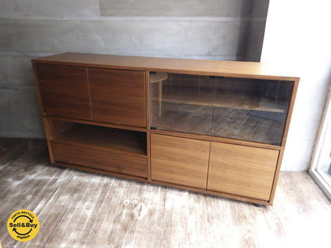 無印良品 MUJI スタッキングキャビネット ウォールナット ～無印定番の大人気商品スタッキングユニットキャビネット！【買取と販売とレンタルのお店】