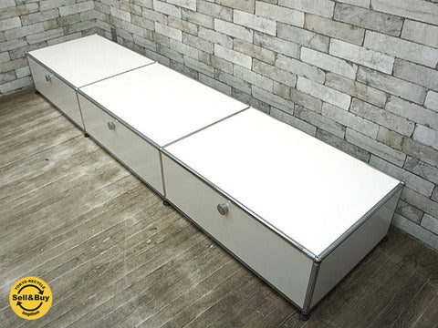 スイス USM ハラー / USM Haller 『 AVボード / ローキャビネット 』 ホワイト ～ MoMAパーマネントコレクションにも選ばれた名作！ 【買取と販売とレンタルのお店】