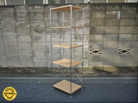 無印良品 MUJI タモ材 ステンレス ユニットシェルフ 5段 幅56㎝～大定番の実力！人気のユニットシェルフ～【買取と販売とレンタルのお店】