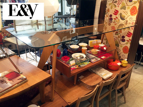 E&Y ペガサス ダイニングテーブル プライウッド ガラス天板 Lサイズ ～ ペガサスという名に相応しい優雅なフォルム。【買取と販売とレンタルのお店】