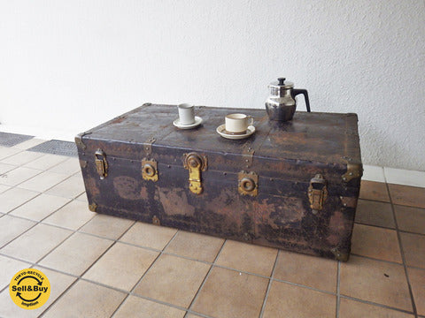 アンティーク vintage trunk  ビンテージ トランク ボックス  テーブル ～歴史を刻んだヴィンテージの風合い【買取と販売とレンタルのお店】