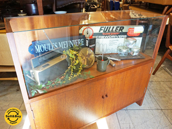 チーク材 オーダーメイド ショーケース ディスプレイケース 陳列棚 模型展示 店舗什器4面ガラス ～自分のお気に入りで作る小さな世界～ 【 買取と販売とレンタルのお店 】