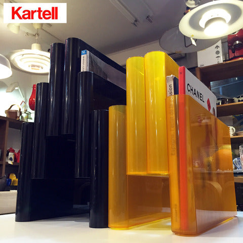 カルテル Kartell ポルタリビステ Portariviste マガジンラック 廃盤ブラック & オレンジ ～ カルテルのロングセラーアイテム！お部屋に遊び心をプラス。 【買取と販売とレンタルのお店】