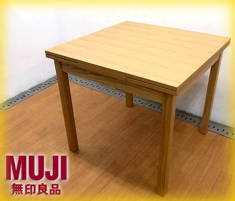 急な来客にも対応出来、スペースを有効活用♪ MUJI （ 無印良品 ） 『 木製エクステンションテーブル2 ・ タモ材 （ ナチュラル ） 』 入荷！