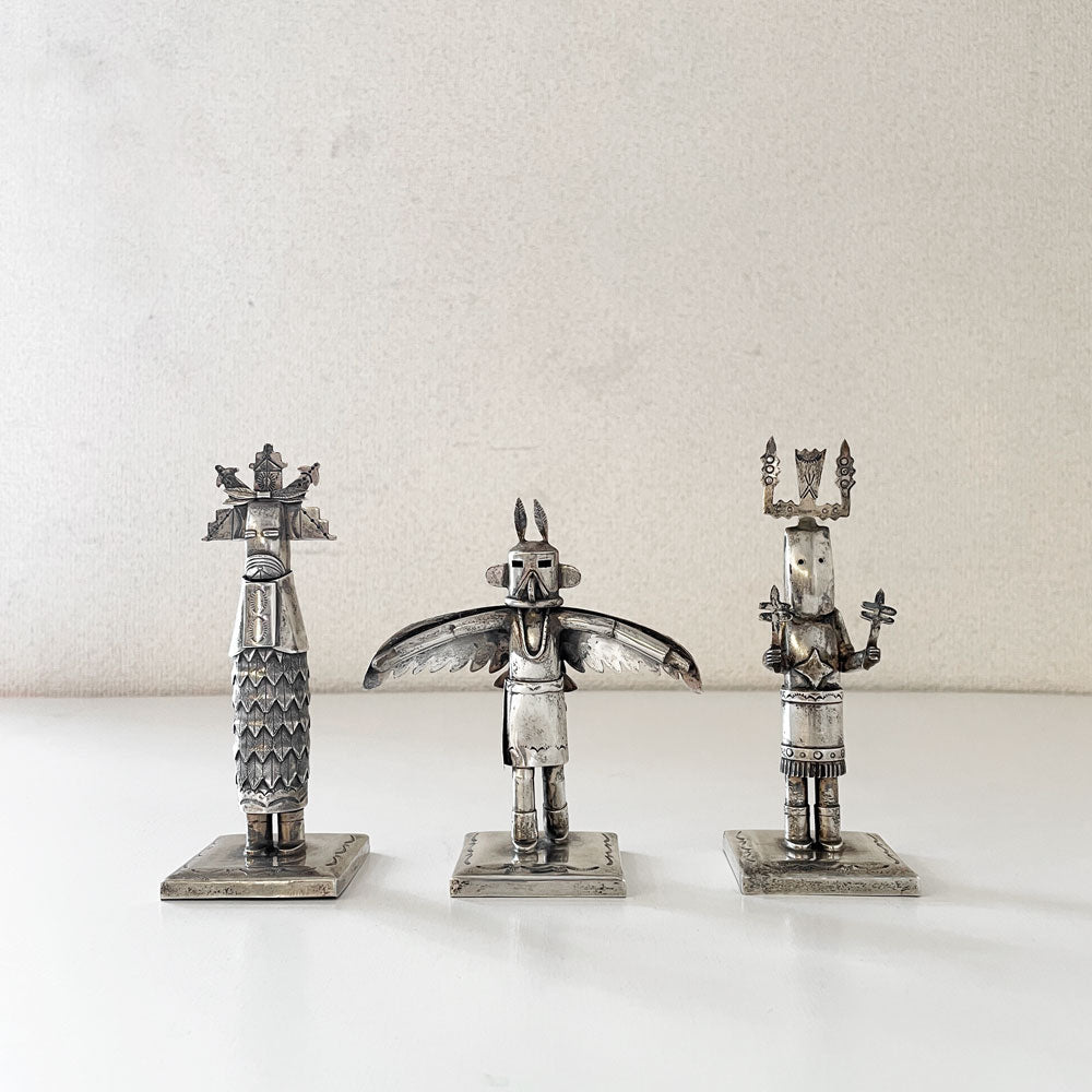 【経堂店】ジェフリー・カスティージョ JEFFREY CASTILLO デビルダンサー Devil Dancer & イーグル Eagle & シャラコ Shalako カチナドール スターリングシルバー ナバホ族 Navajo 計3体 買取させていただきました。