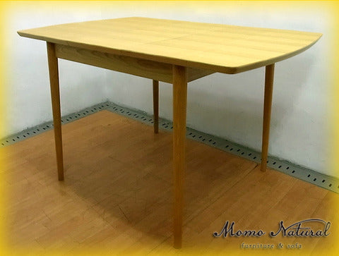 人気の MomoNatural / モモナチュラルより、幅広いインテリアテイストにマッチし、急な来客にも対応可能な タモ材 ELMOシリーズ 『 EXダイニングテーブル 』 入荷！ 【出張買取＆販売】