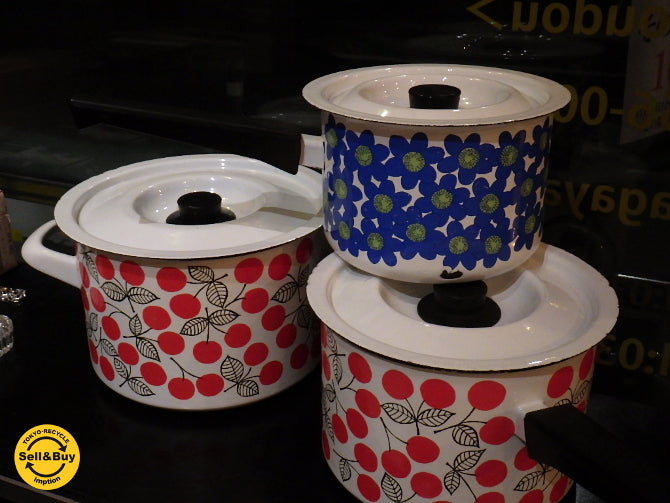 フィネル Finel 琺瑯 ホーロー 両手鍋 片手鍋 エステリ・トムラ ＆ カイ・フランク ～ 脈々と受け継がれるビンテージ キッチンウェア  ～ 【 買取と販売とレンタルのお店 】