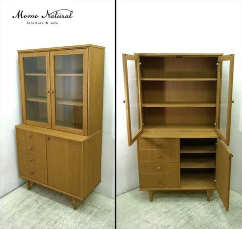 甘くなりすぎない凛々しさもある～モモ ナチュラル Momonatural VENT カップボード キャビネット【買取と販売とレンタルのお店】