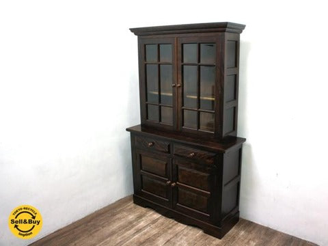 松本民芸家具 A型食器戸棚 / 食器棚  本棚 キャビネット ミズメザクラ クラフト ～ 日本的な品の良さがとても素敵なキャビネット【買取と販売とレンタルのお店】