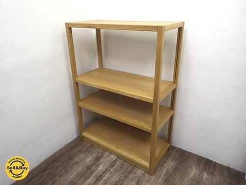 無印良品 MUJI オーク材ユニットシェルフ （中） 無垢材～木材の魅力を存分に堪能できる、カスタム可能なユニットシェルフ。【買取と販売とレンタルのお店】