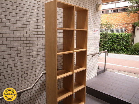 無印良品 オーク材 スタッキングシェルフ 5段2列 基本セット+追加パーツ～ 収納をアレンジして棚自体で遊べる優良シェルフ【買取と販売とレンタルのお店】