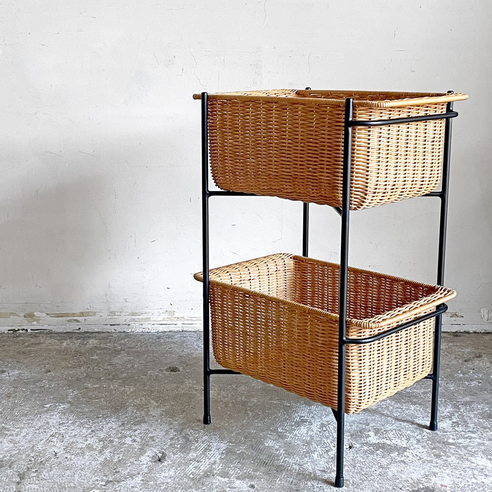 【自由が丘店】イデー IDEE ワラビー WALLABY バスケットスタンド BASKET STAND ラタン スチール ブラック ナチュラルデザイン 買取させていただきました。