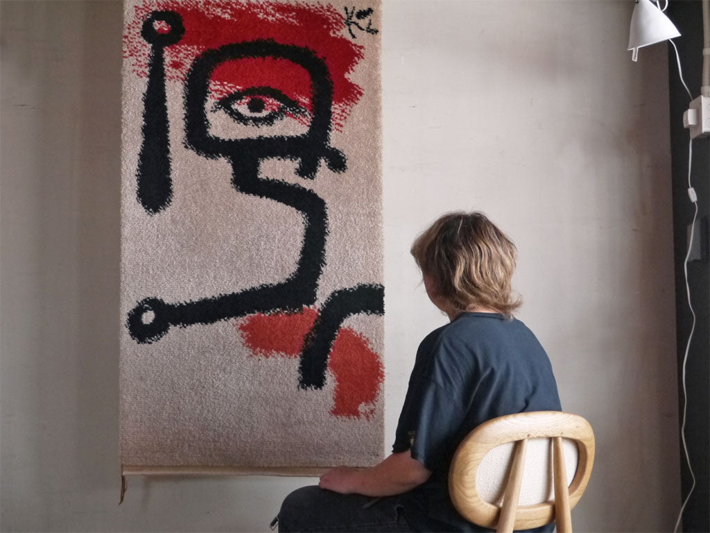 パウル・クレー PAUL KLEE ドラマーボーイ DRUMMER BOY タペストリー ラグマット 2381/2500 1972年 MONTGOMERY WARD社製 ビンテージ 希少 ～躍動感を飾る～