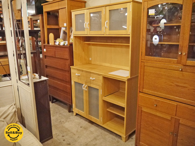 モモナチュラル Momo natural ランド LAND カップボード パイン材 ナチュラル  中古品 買い取りしました！ 自由が丘店 出張買取もお任せください。