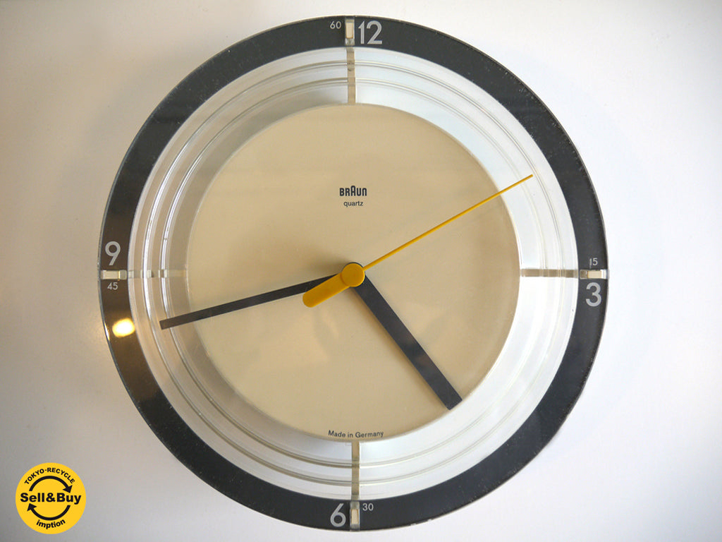 ブラウン BRAUN 80's ビンテージ ウォールクロック Type 4782 / ABW21 ディートリッヒ・ルブス / Dietrich Lub デザイン 壁掛け時計 ポストモダン ドイツ 新着商品 買い取りしました！