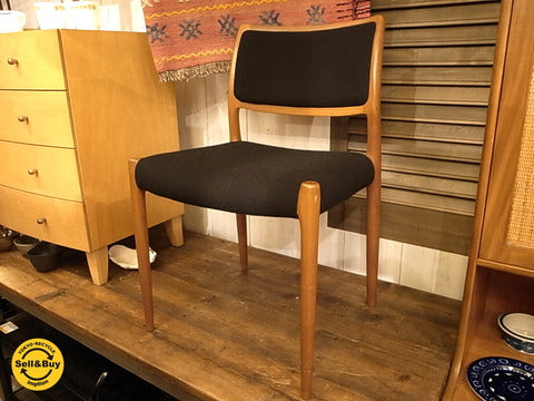 デンマーク J.L.MOLLER/J.L.モラー社　『NO,80』 ダイニングチェア チーク材 ～ ニルス・ミューラーデザインの不朽の名作チェア【買取と販売とレンタルのお店】